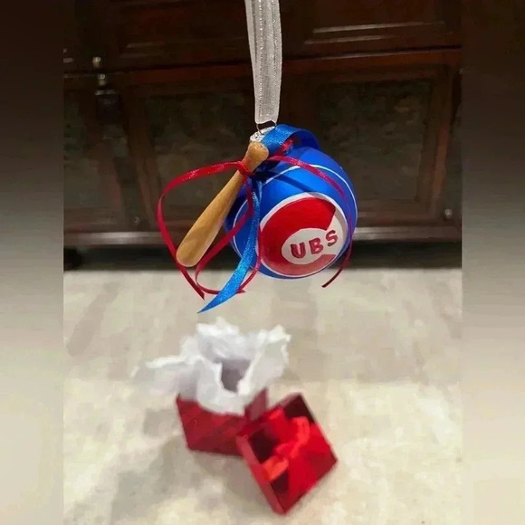 CHICAGO CUBS 2016 WORLD SERIES CHAMPIONS CHRISTMAS ORNAMENT *BAT - Picture 2 of 4